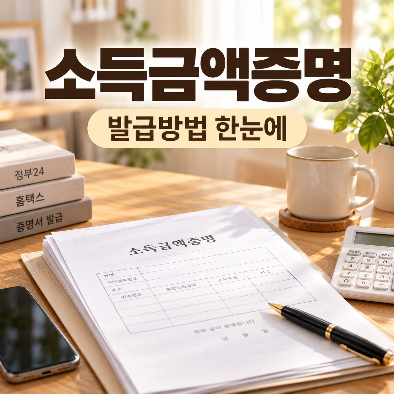 소득금액증명 발급방법 대표 이미지
