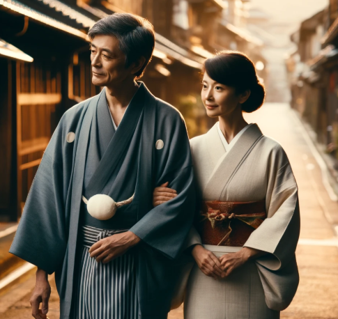 일본중년 이미지사진