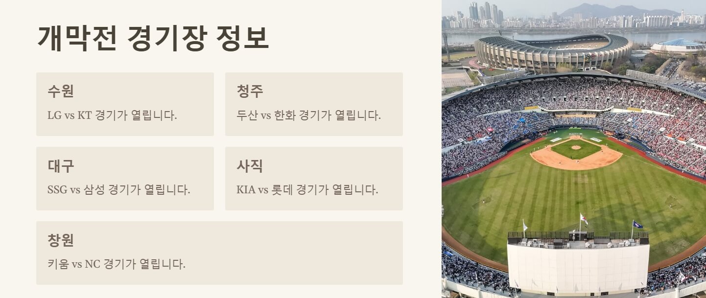 2025 KBO 시범경기 일정 
