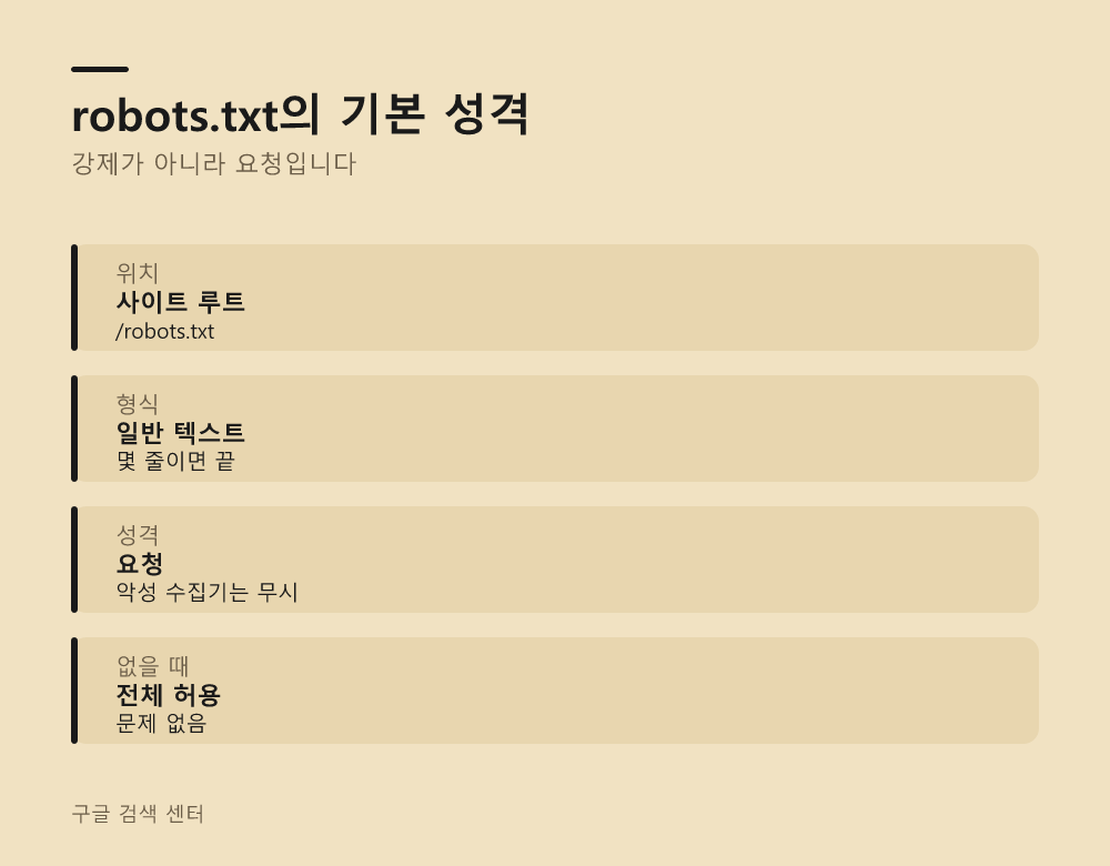 robots.txt의 기본 성격