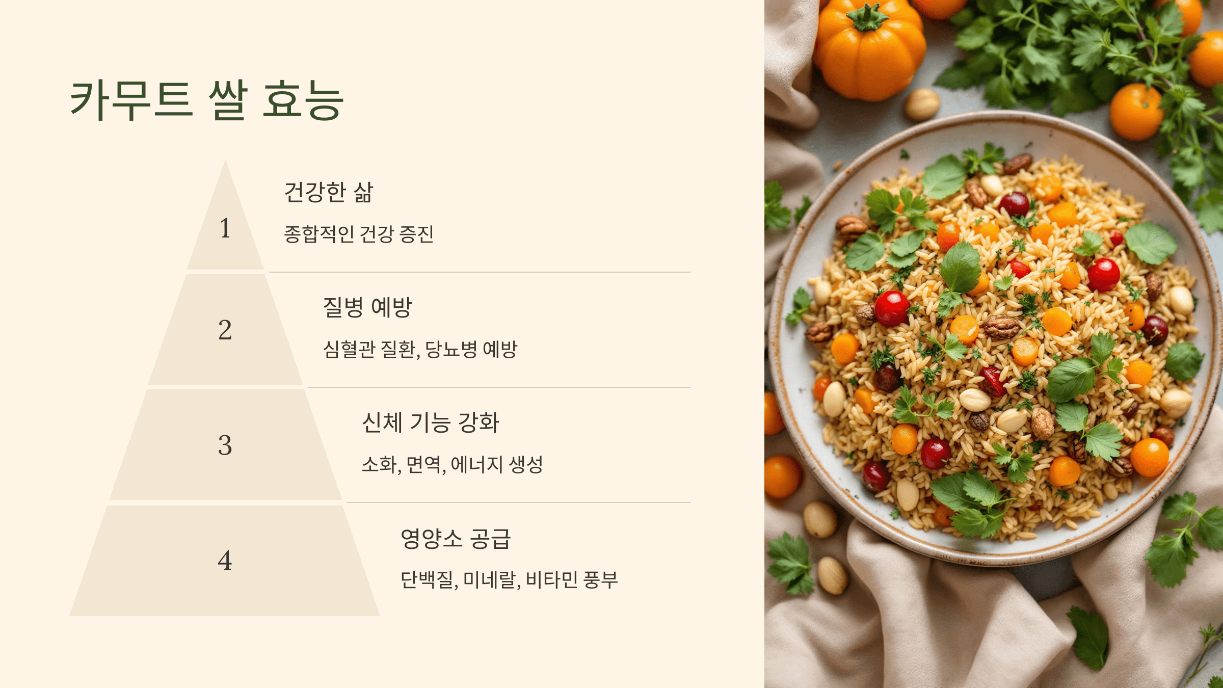 카무트 쌀 사진입니다.