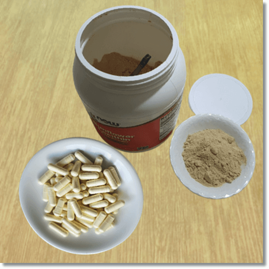 레시틴 보충제 캡슐 및 분말