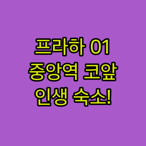 프라하 01지구 숙소 추천 중앙역 근..