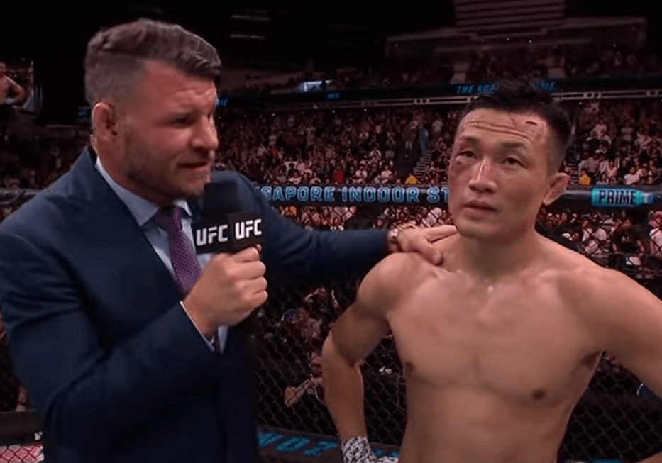 인터뷰하는 정찬성