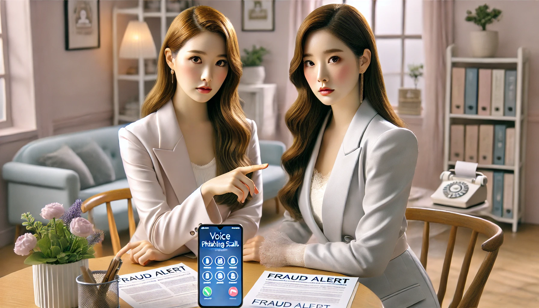 보이스피싱 사가 예방 방법 확인하는 이미지