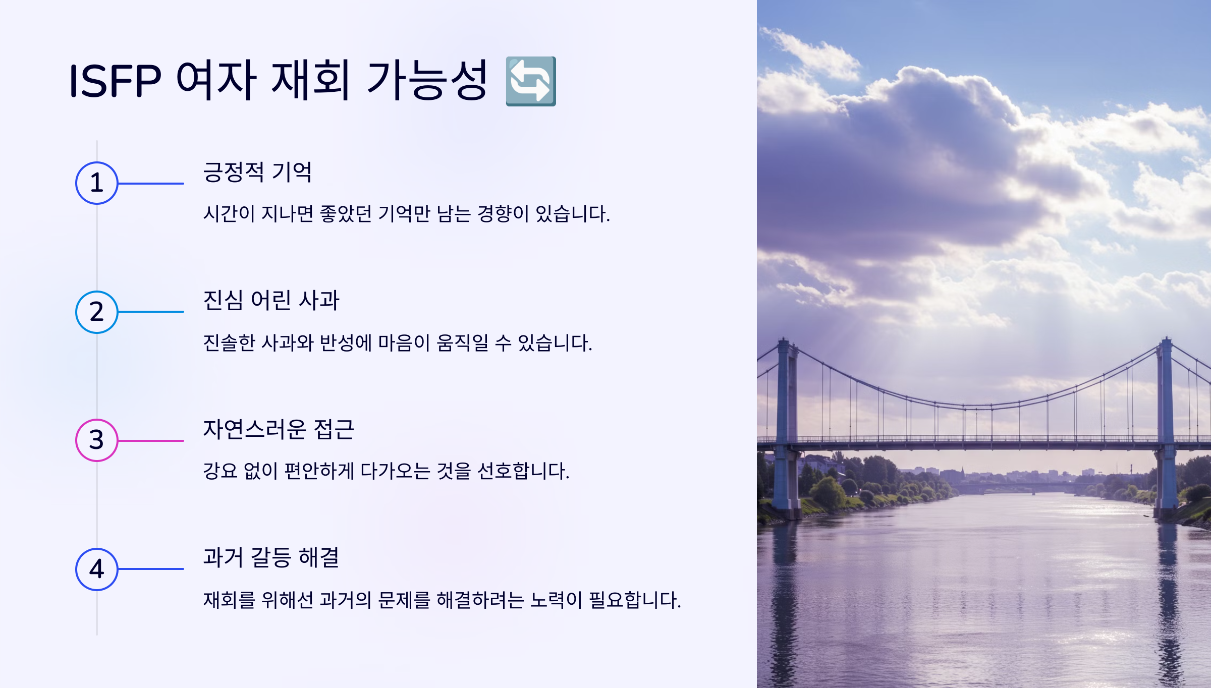 I S F P 여자 재회 가능성