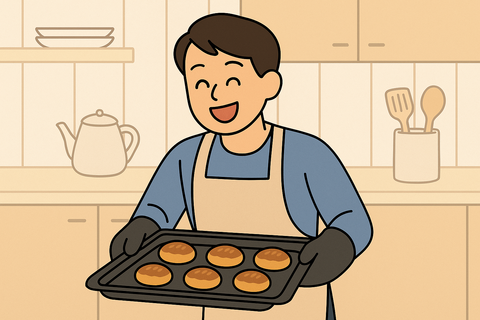 카페 카운터에서 웃고 있는 직원 여자,베이커리 집 직원 웃고 있는 웹툰 이미지 사진