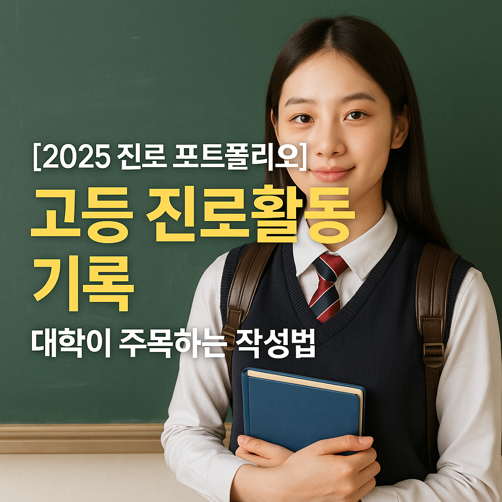 [2025 진로 포트폴리오] 고등 진로활동 기록 ｜ 대학이 주목하는 작성법