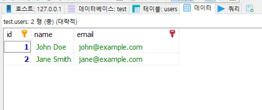 user 테이블