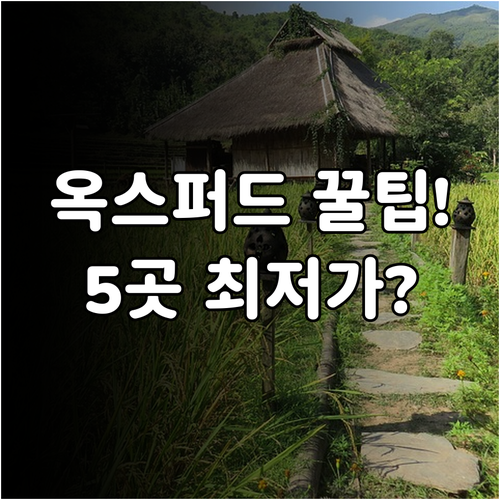옥스퍼드 여행 숙소 5곳 유형별 위치..