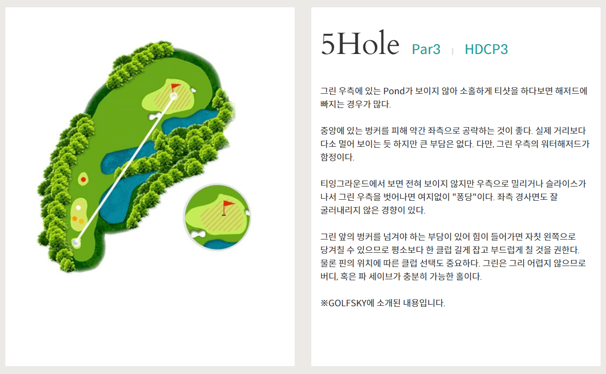 파인크리크 컨트리클럽 크리크코스 5