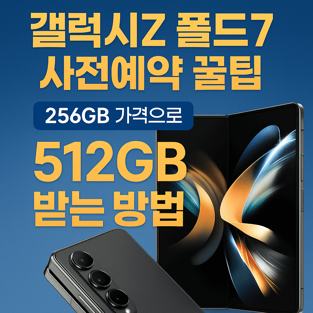 갤럭시Z 폴드7 사전예약 꿀팁｜256GB 가격으로 512GB 받는 방법 총정리