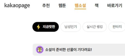 카카오 웹소설 사이트 사진