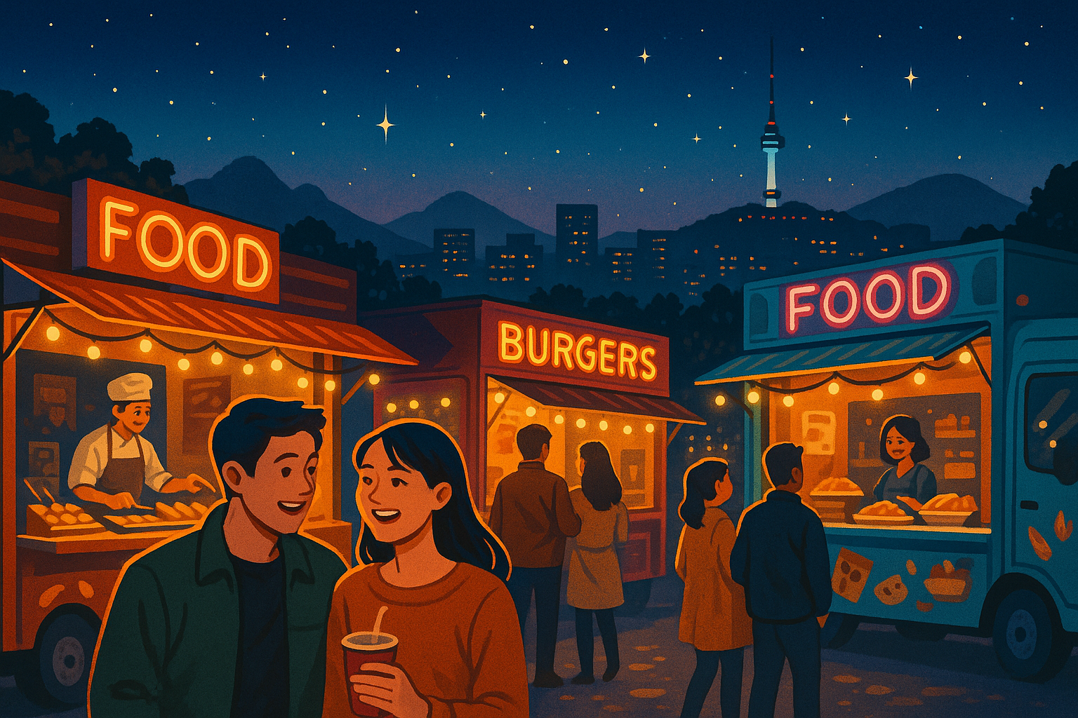 전국 야시장 투어 추천|야경+푸드트럭+데이트 코스까지