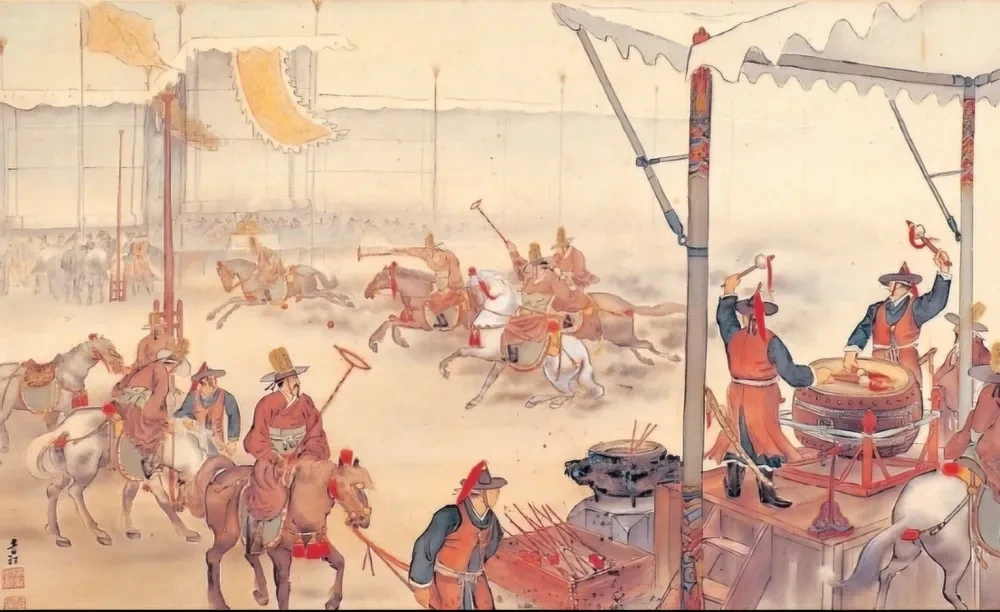 조선 대 격구장을 묘사한 그림