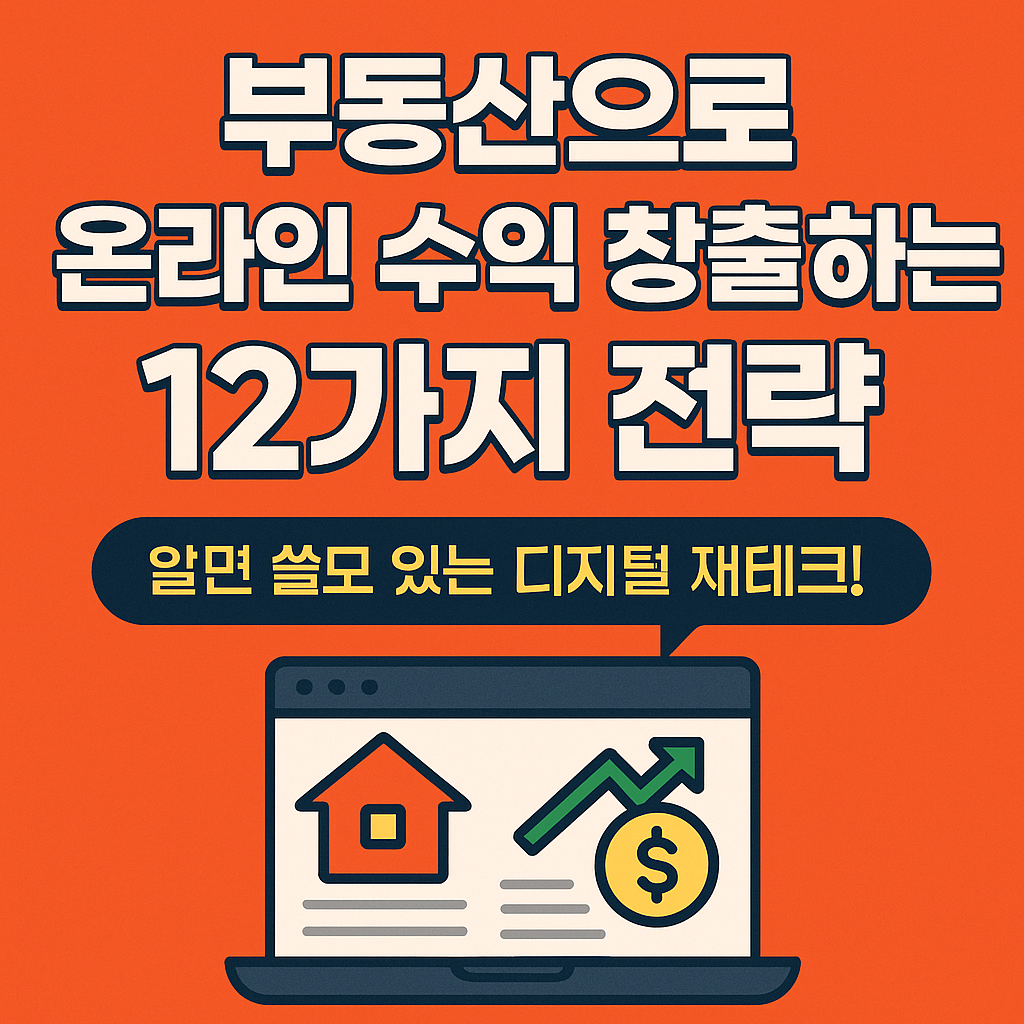 부동산으로 온라인 수익 창출하는 12가지 전략