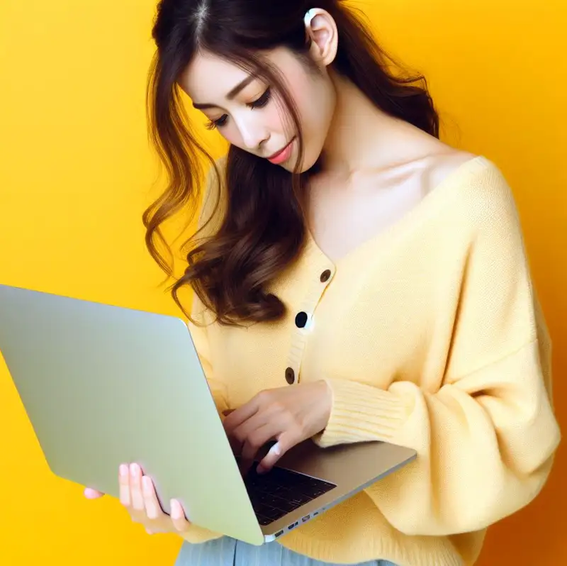 맥북-초기화-방법으로-os를-재설치하는-청순한-20대-여성의-모습