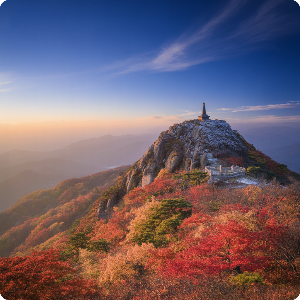 2025년 단풍 절정 시기 &ndash; 강원&middot;경상 단풍 명소 가상 이미지