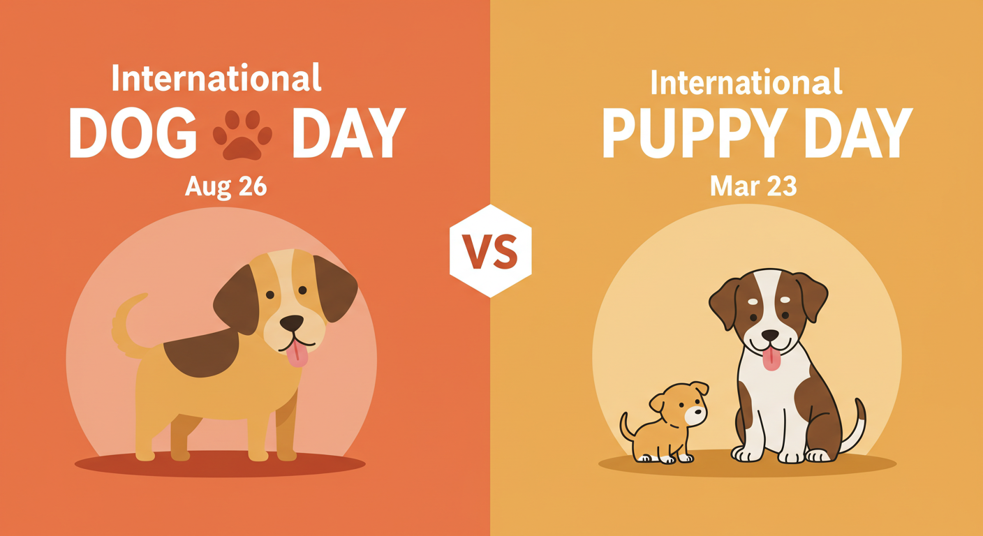 “8월 26일? 3월 23일? 세계 개의날 vs 강아지의날 확실한 차이 정리”