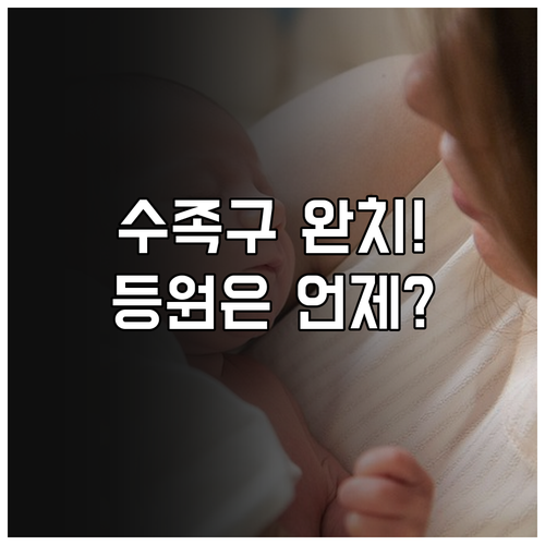 수족구병 완치 확인서 발급 방법과 안..