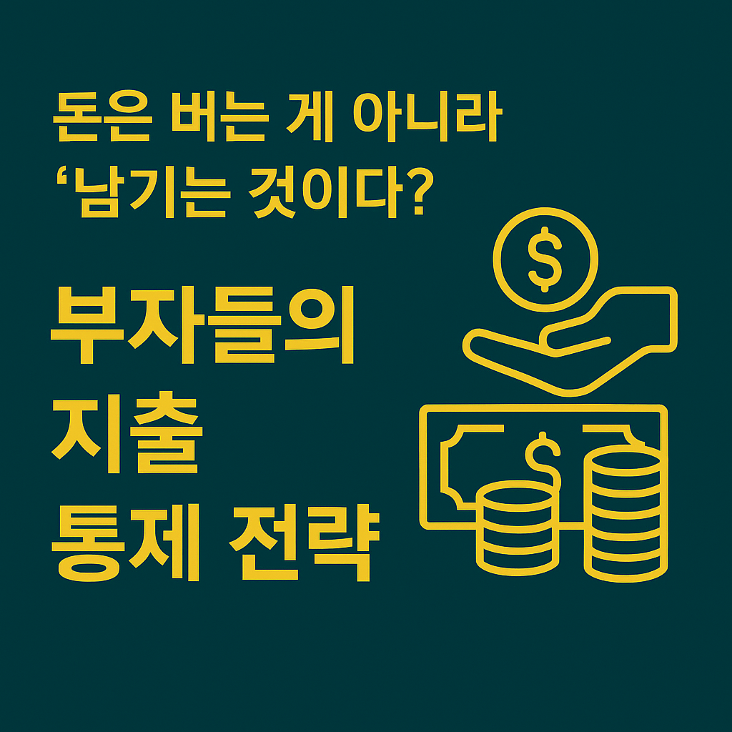 돈은 버는 게 아니라 ‘남기는 것’이다? 부자들의 지출 통제 전략