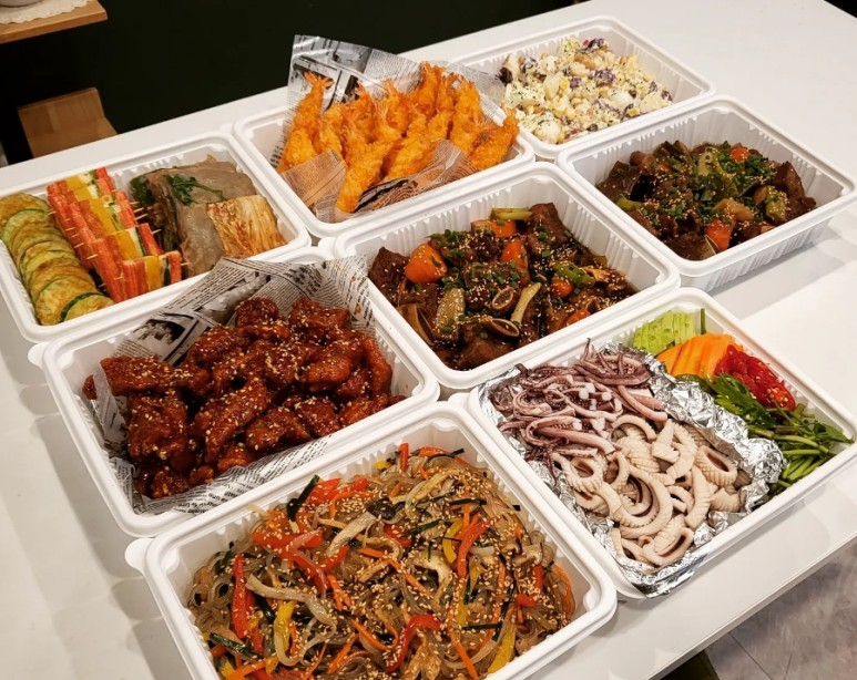 원주 도시락 전문점 스푼의 집들이 음식