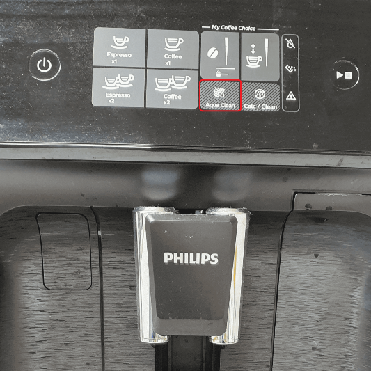 필립스-커피머신-아쿠아-클린-필터-경고등