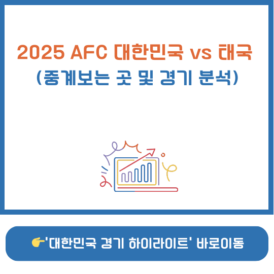 2025 AFC u-20 아시안컵 대한민국 vs 태국