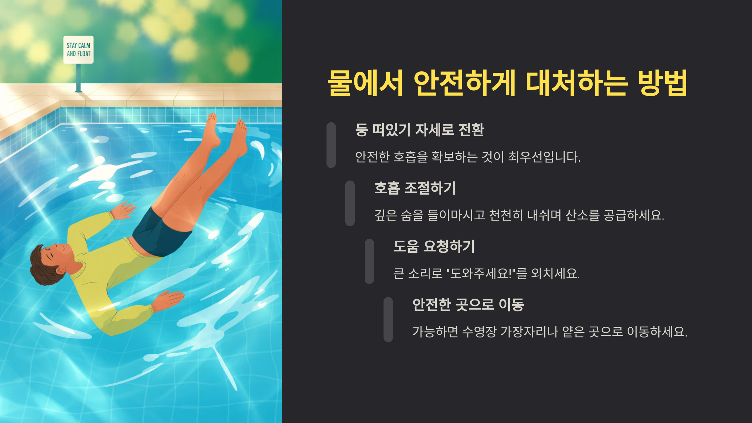 물에서 안전하게 대처하는 방법