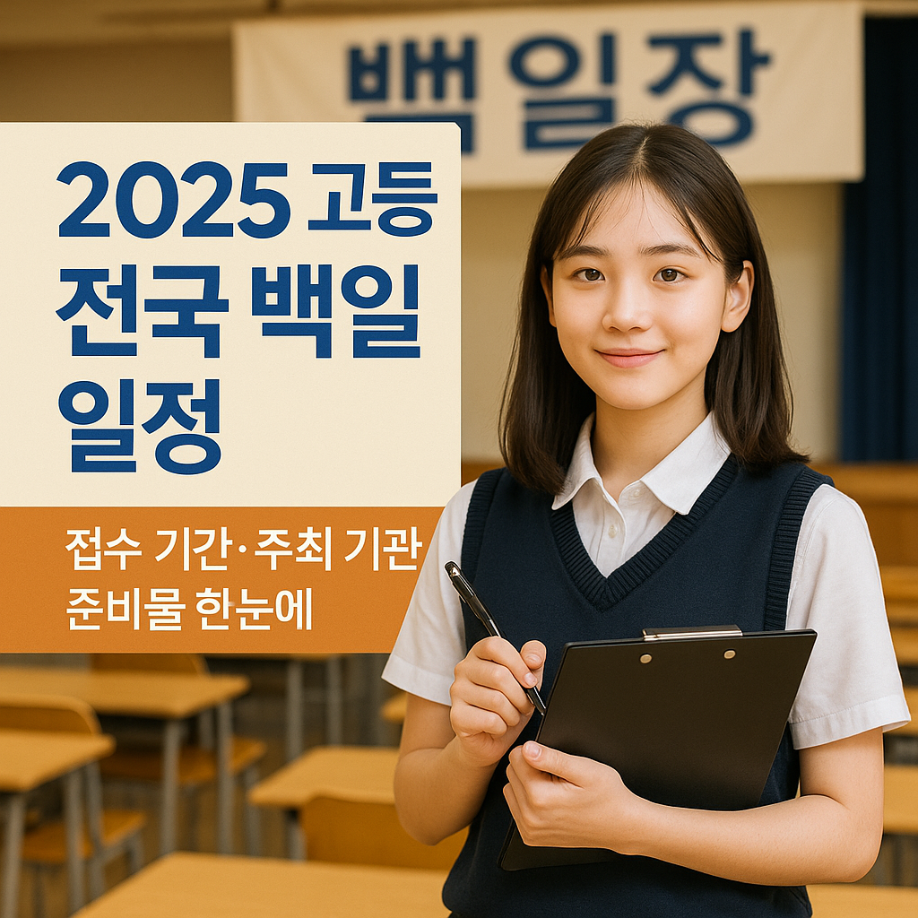 2025 고등 전국 백일장 일정 ｜ 접수 기간·주최 기관·준비물 한눈에