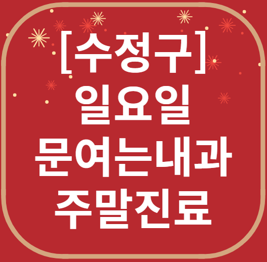 성남 수정구 일요일 문 여는 내과 리스트 ❘ 토요일 주말 휴일 야간진료 병원 찾기