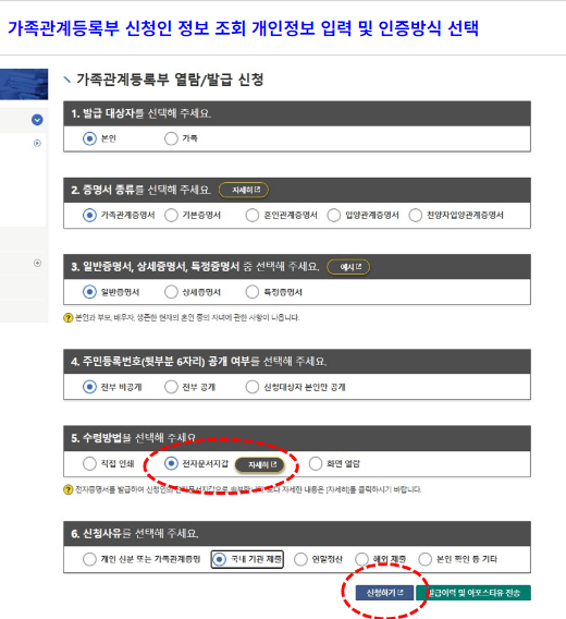 '숲나들e' 다자녀 개별 인증 방법