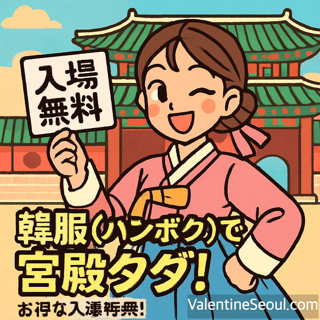 韓服(ハンボク)で宮殿タダ！
お得な入場特典！