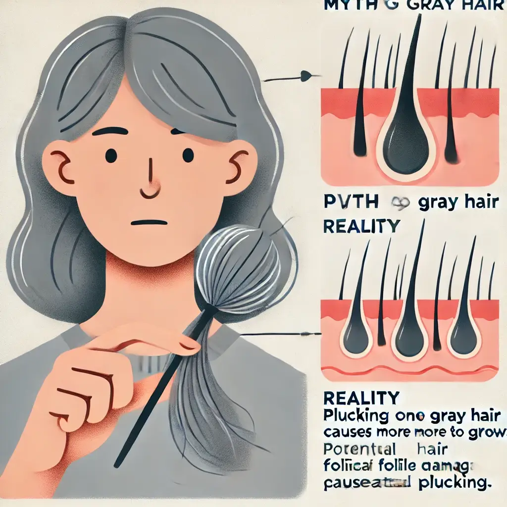 흰머리 뽑으면 더 날까?