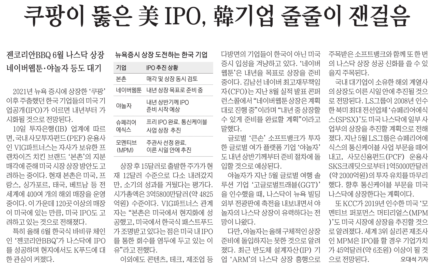 10월 11일 경제뉴스 부동산뉴스 신문스크랩