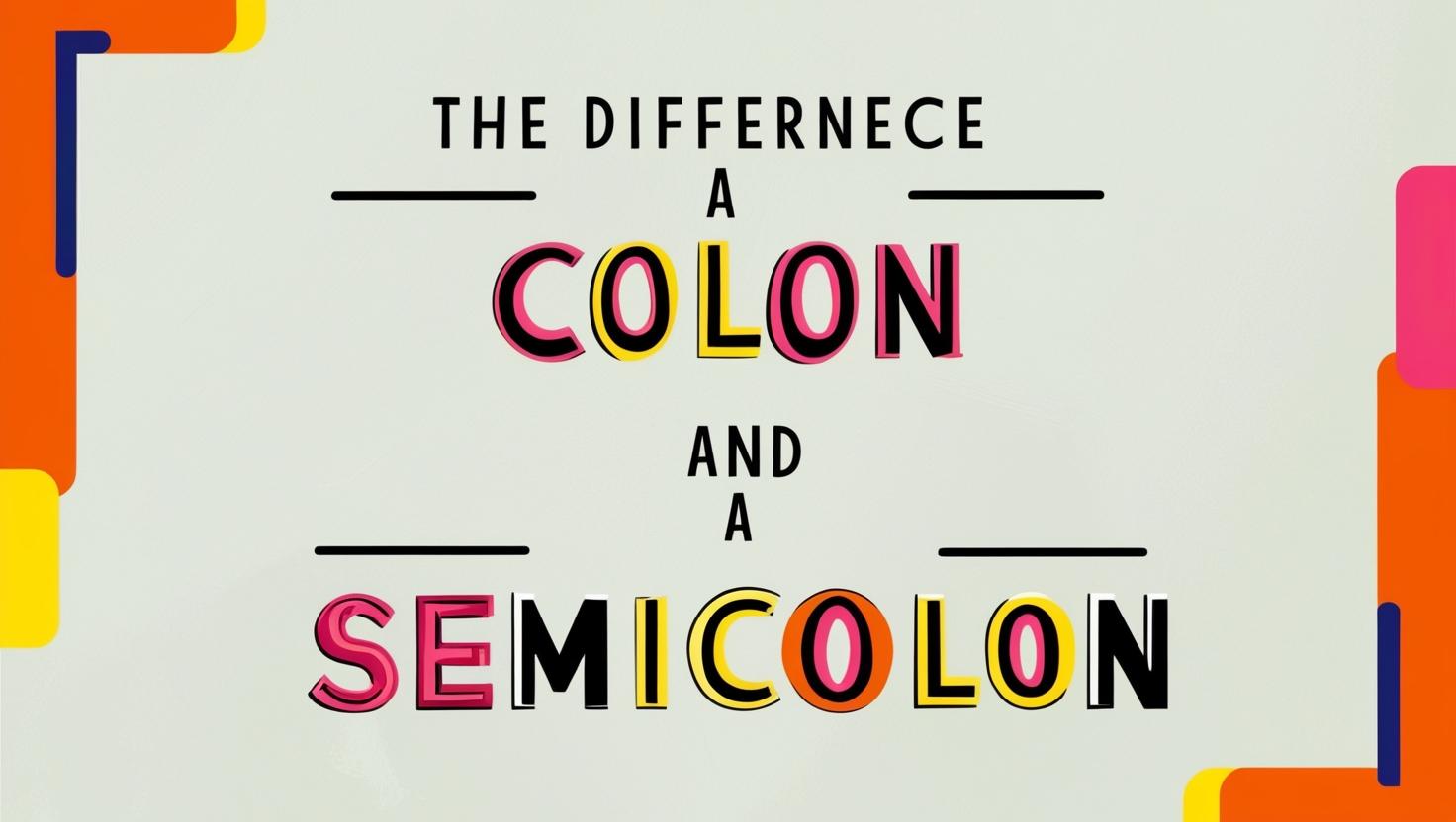 콜론과 세미콜론 차이