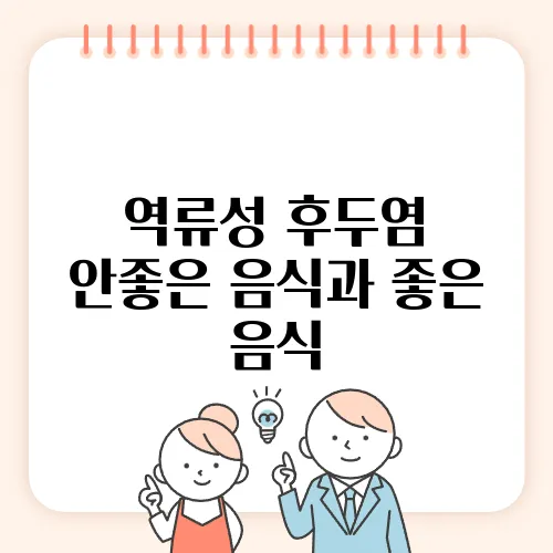 역류성 후두염 안좋은 음식과 좋은 음식