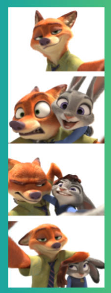 주토피아 커플 포즈