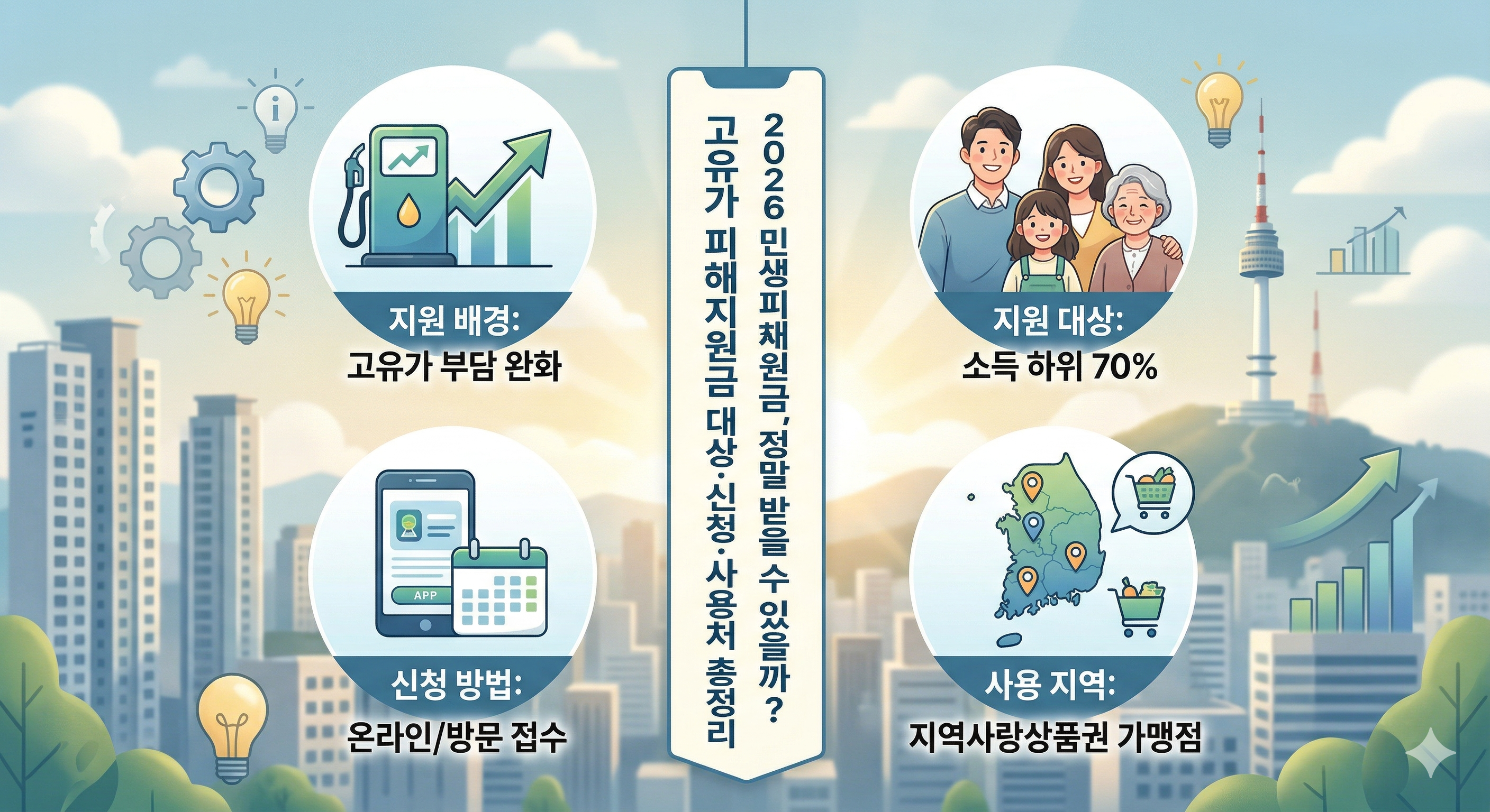 2026 민생피해지원금, 정말 받을 수 있을까? 고유가 피해지원금 대상&middot;신청&middot;사용처 총정리
