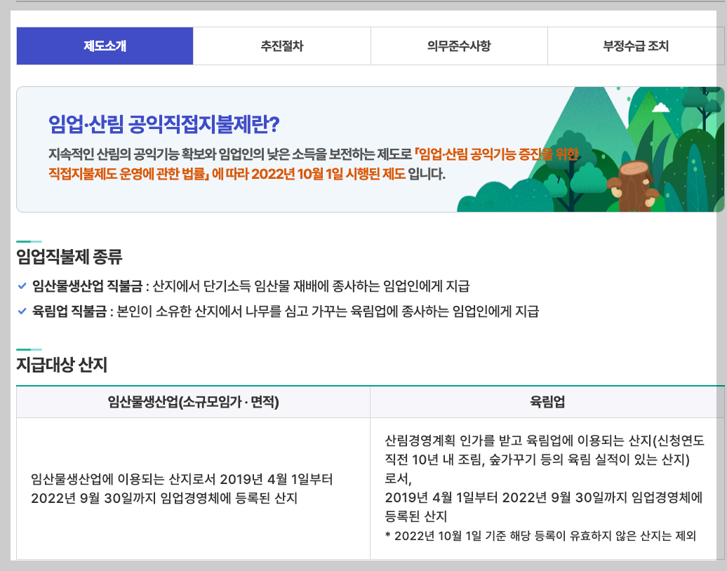 2025년 임업직불금 신청 방법 및 온라인 의무교육 3분 안내