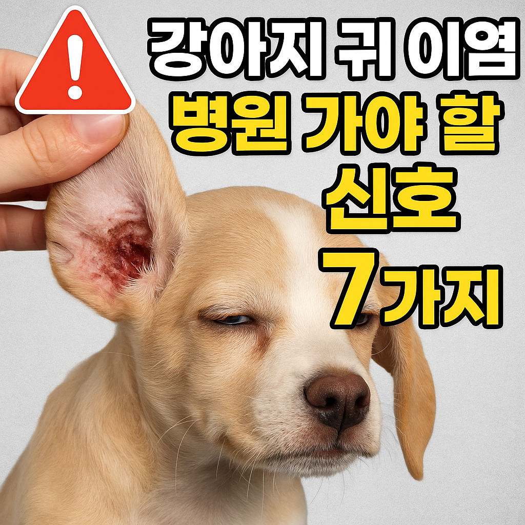 강아지 귀 이염