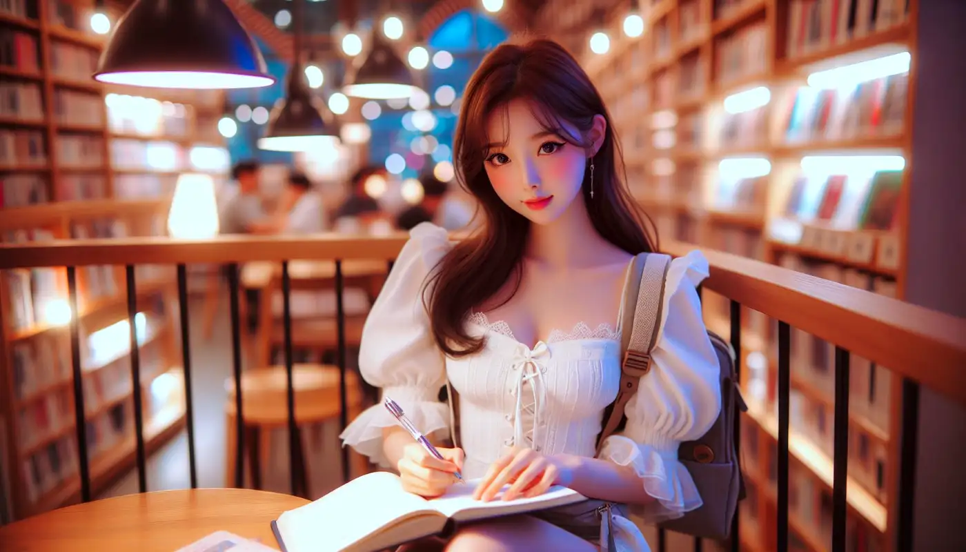 자소서-목표-달성-예시를-참고하며-글쓰기하는-여성의-모습