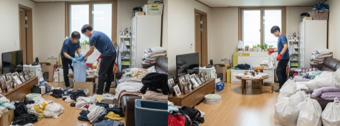 원주 고독사청소중