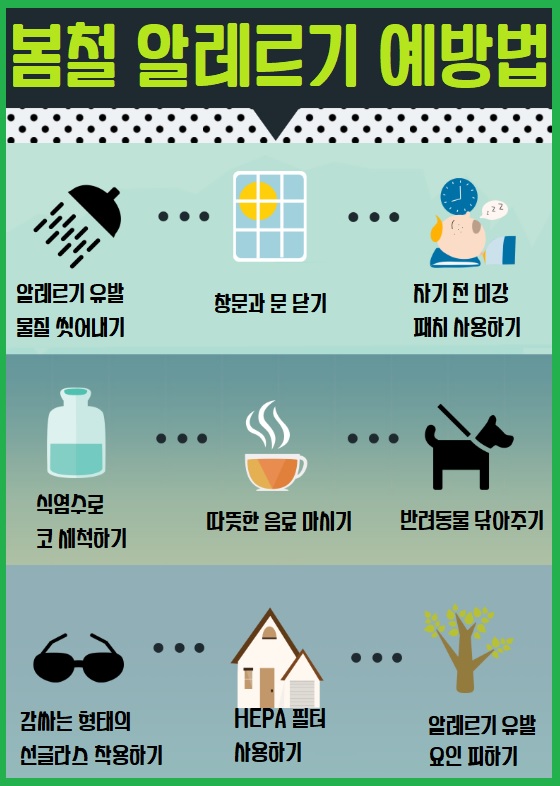 봄철 알레르기 예방법