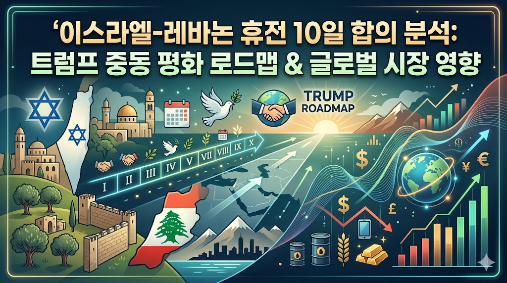 이스라엘 레바논 휴전 10일 합의 분석: 트럼프 중동 평화 로드맵과 글로벌 시장 영향