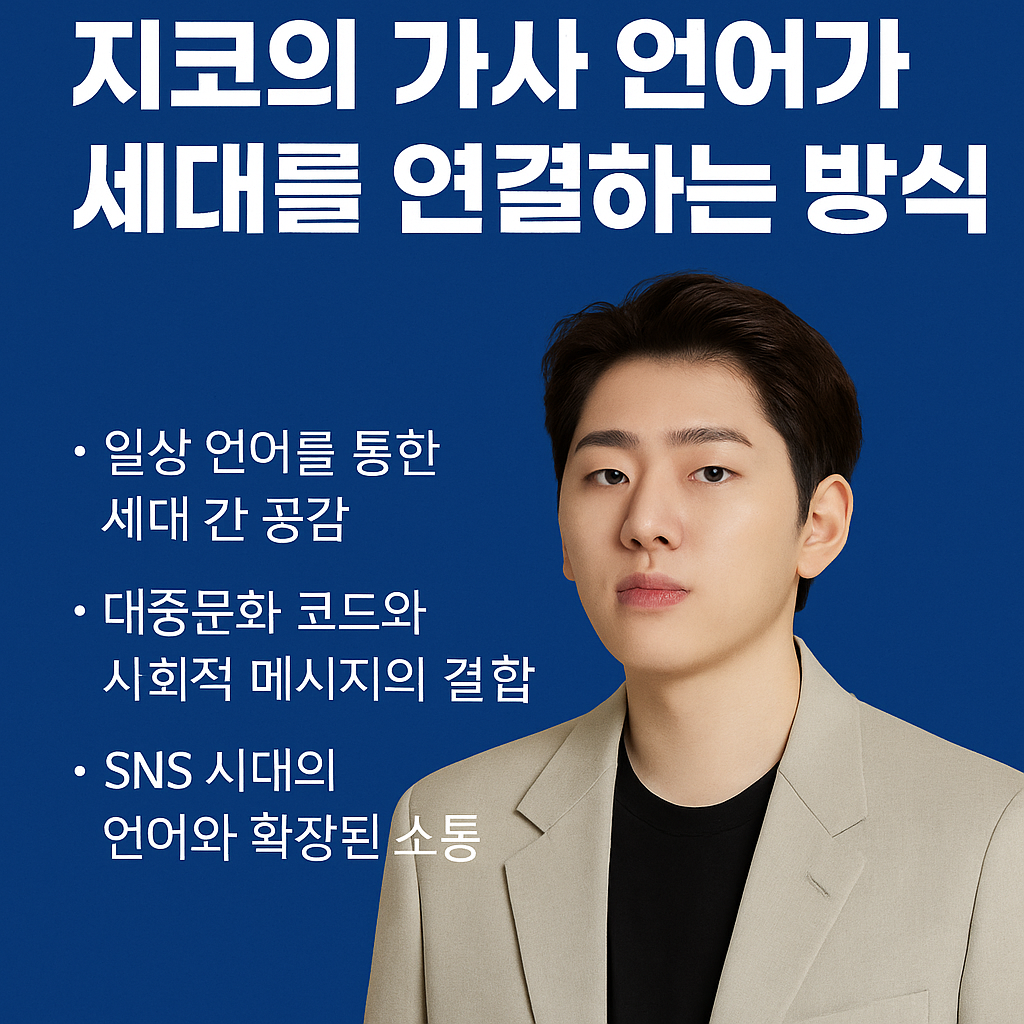 지코의 가사 언어가 세대를 연결하는 방식