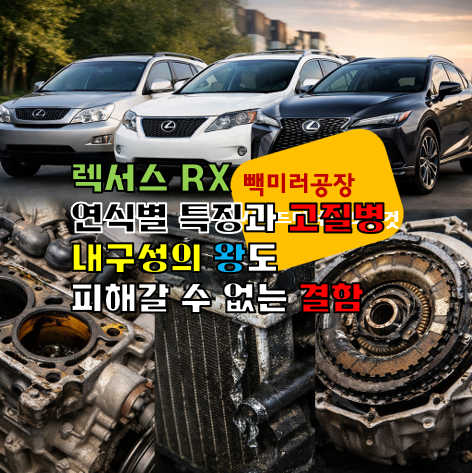 렉서스 RX 연식별 특징과 고질병 내구성의 왕도 피해갈 수 없는 결함