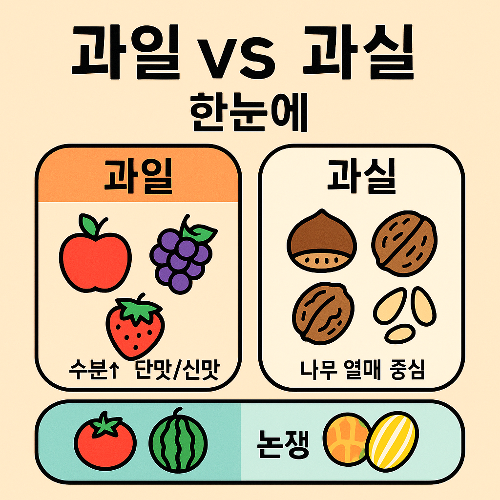 과일 vs 과실, 한눈에 알아보기