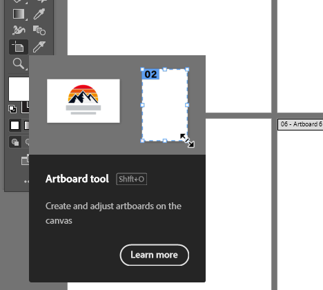 Illustrator의 대지 도구