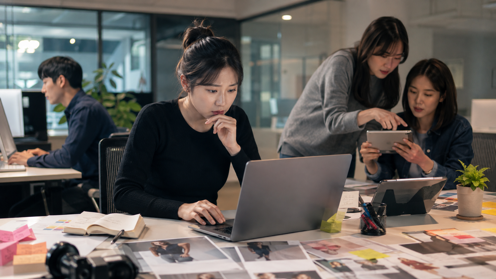 퇴근 직전 갑작스럽게 신상품 상세페이지 제작 요청을 받은 소규모 마케팅팀